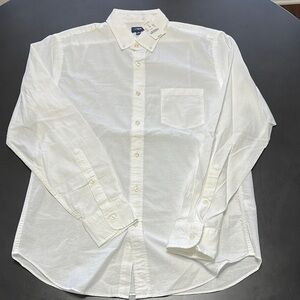 J Crew Striped White Button-Down Shirt